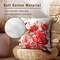 Red Roses Throw Pillow Covers 18x18 Inch Set of 2, Valentine's Day Decorative Pillow Case Beautiful Bouquet Flower Cushion Cover for Couch Sofa Wedding Anniversary Decor Gift